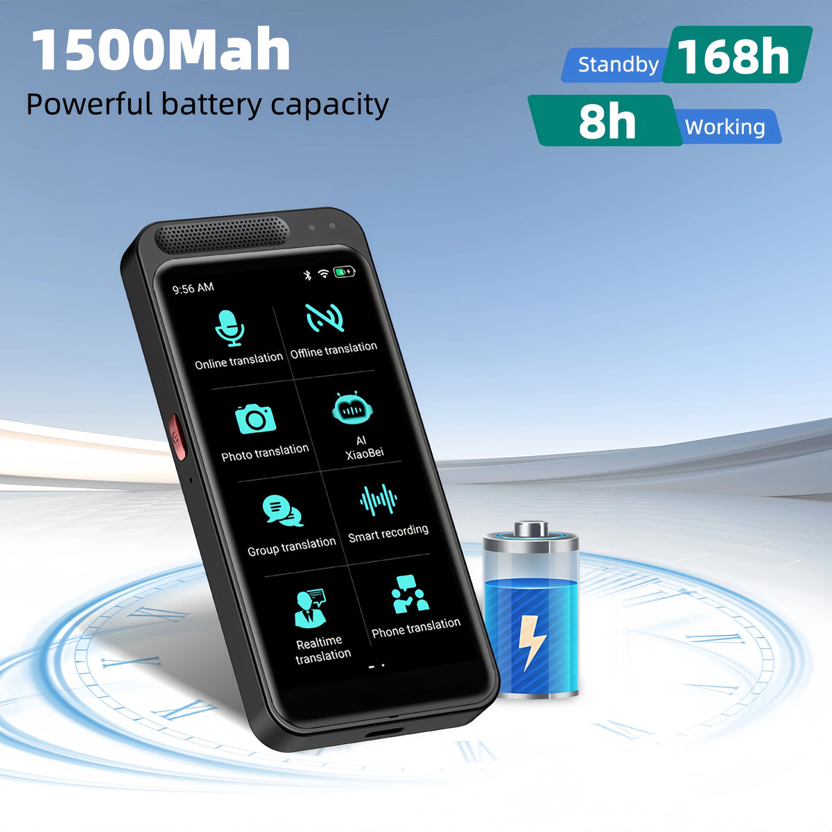 AI Voice translator 139 Languages Real Time translator Offline Photo Translation WiFi Portable translator