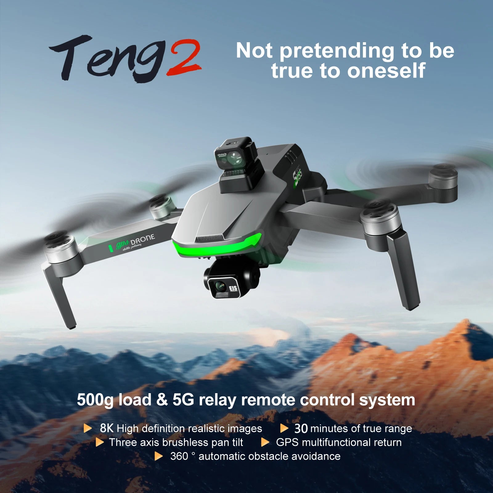 S155 Pro Max 8K GPS Kameralı Drone 3 Eksenli Gimbal ile