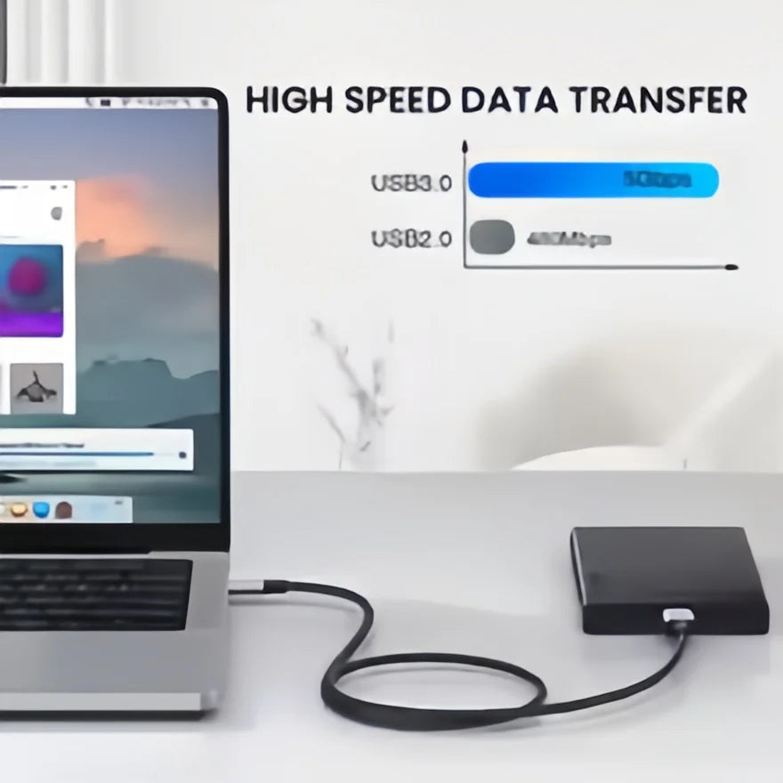 USB C to Micro B Cable 3.0(5Gbps),Type C Male to Micro B Female,for External Hard Drive/SSD (Toshiba,WD,Seagate),MacBook,Laptop