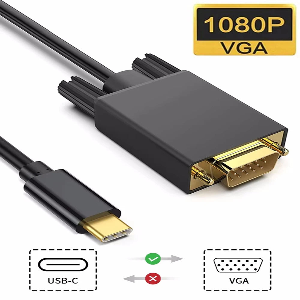 Adapter USB-C–VGA ali povezovalni kabel 1,8 m
