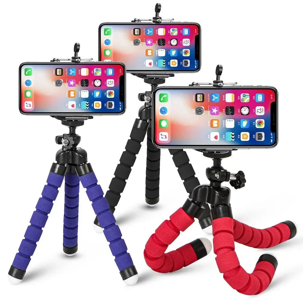 Mini Flexible Phone Tripod with Holder Clip