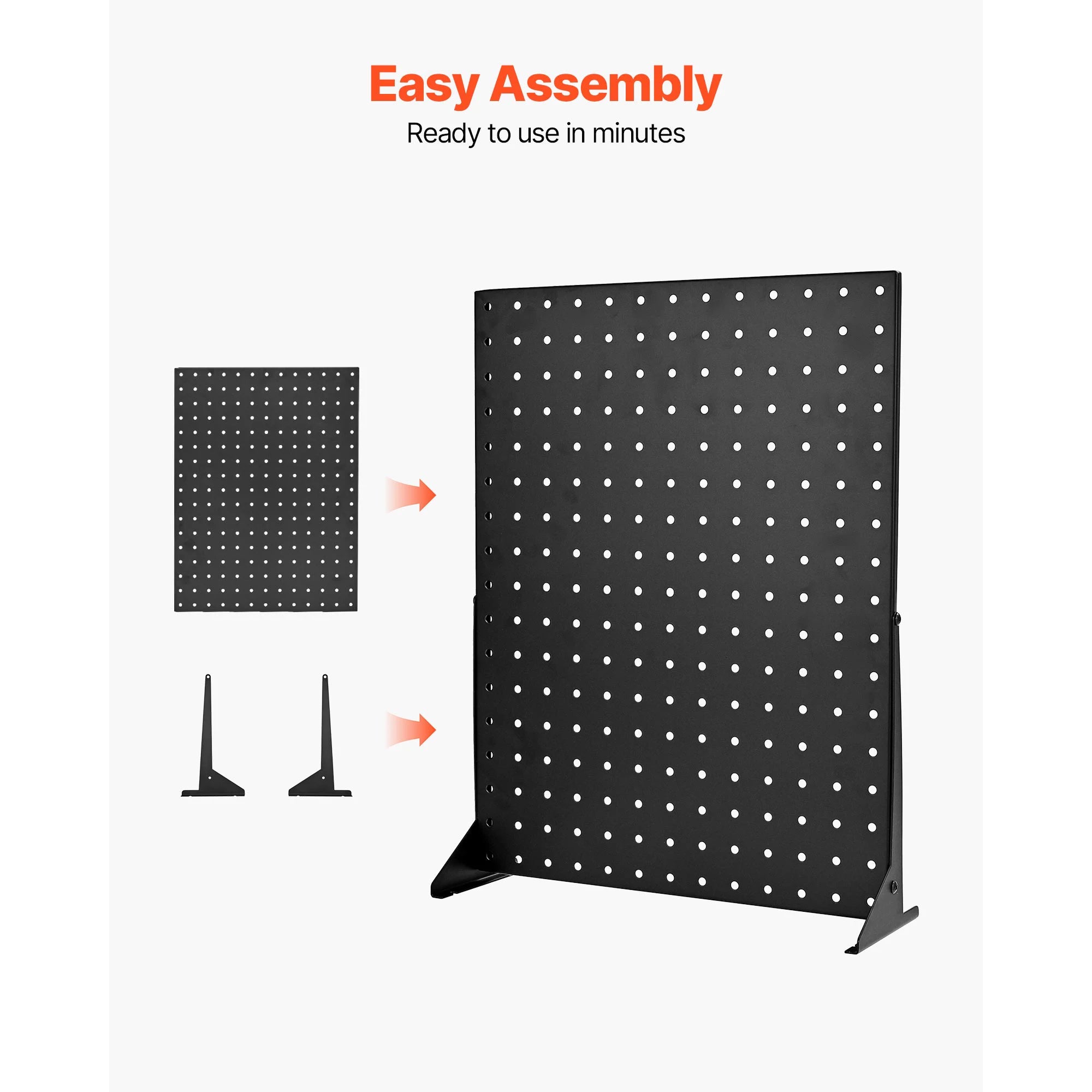 4PCS Tabletop Pegboard Display Stand 17x13in Steel Organizer