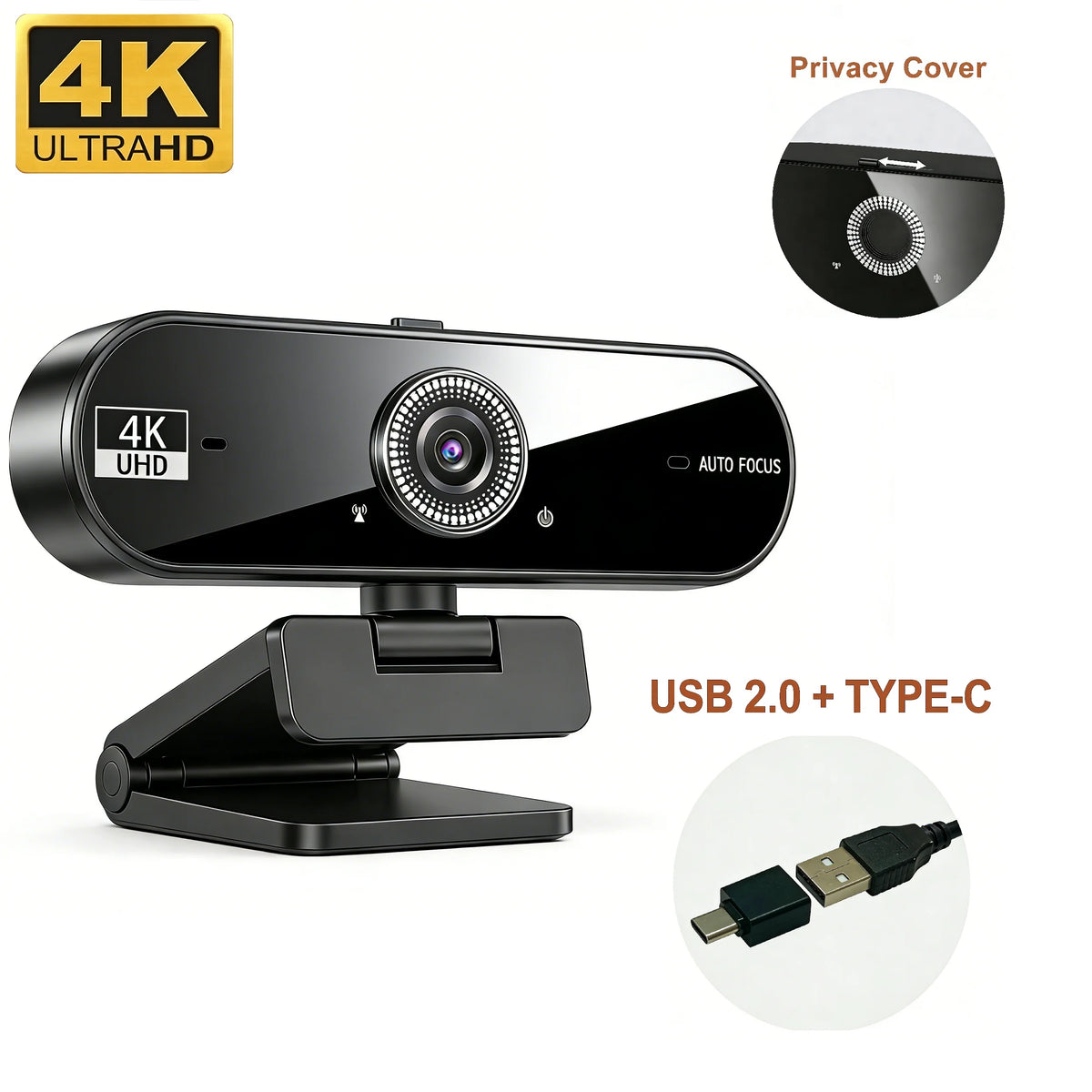 W08 USB Webcam with Autofocus