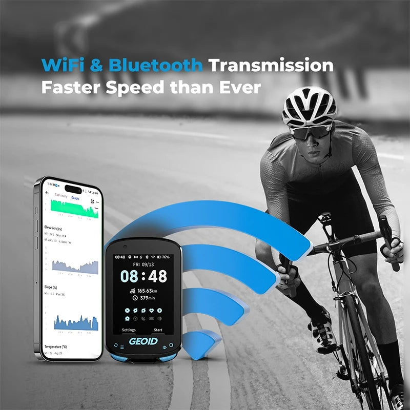 GEOID CC600 Color Screen Bike Computer Smart Navigation GPS Wireless Bicycle Speedometer WIFI ANT+ 11 Languages Cycling Odometer 