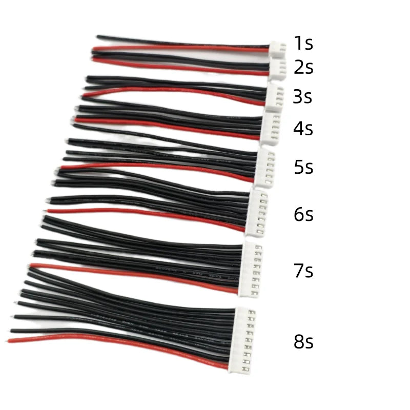 Prívodné vodiče balansovacieho konektora LiPo - balenie 10 ks, 1S až 8S