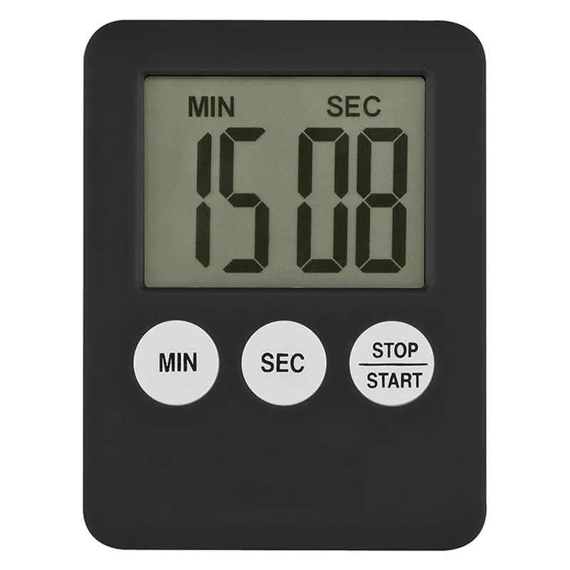 Mini Digital Kitchen Timer with LCD, Magnetic Back and Battery
