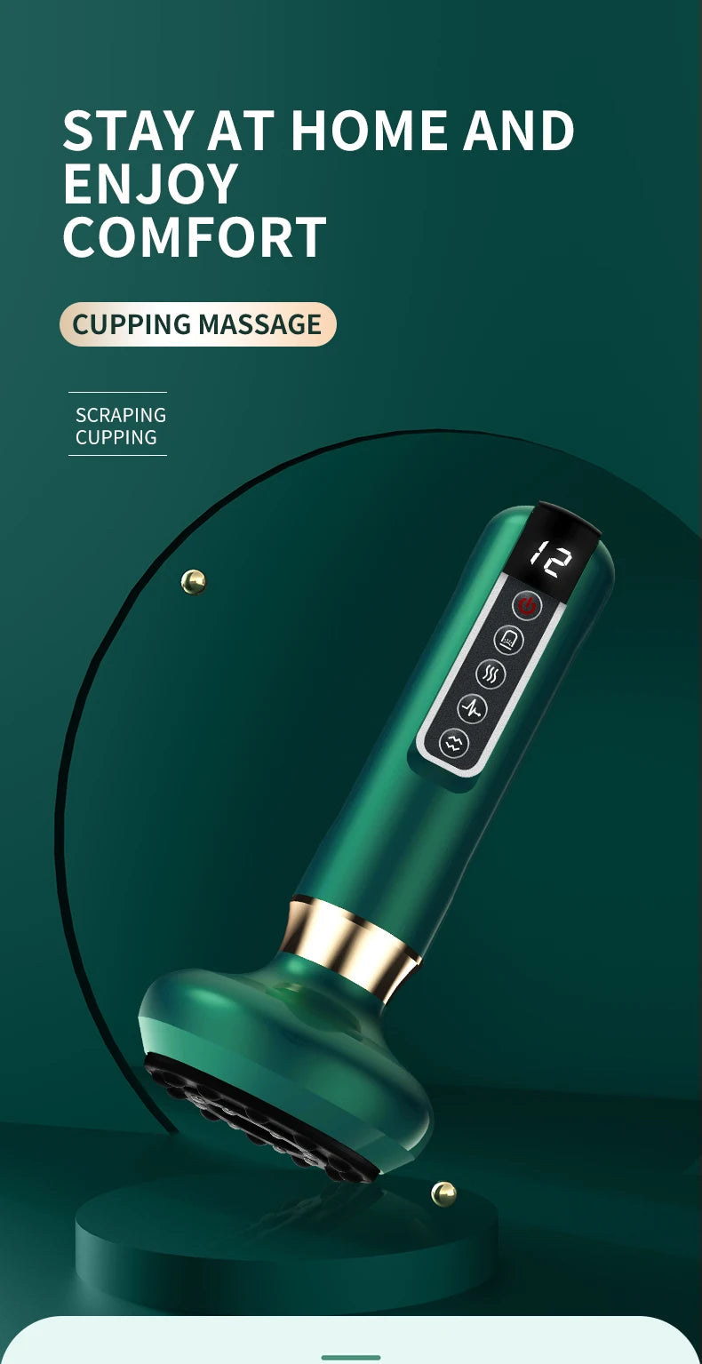 Tricolor Electric Massager GuaSha Vacuum Slimming Device