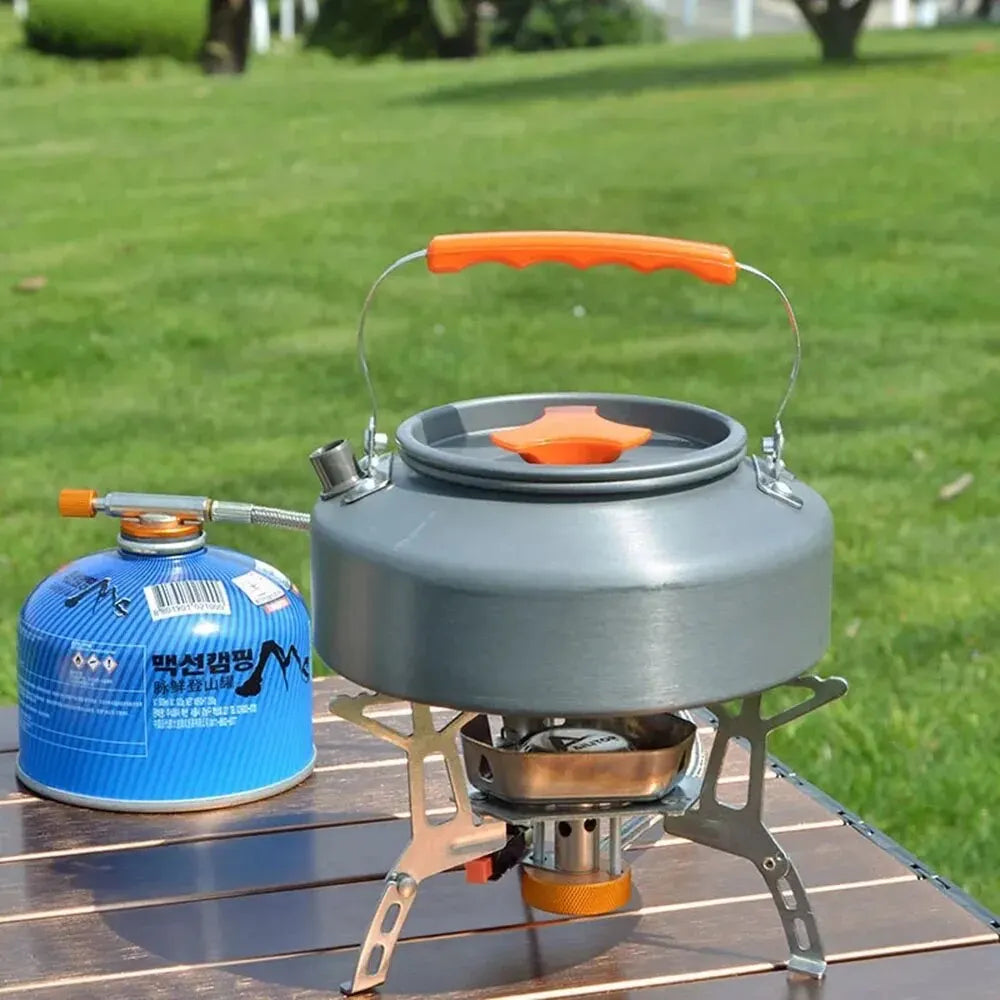Camping Water Kettle Lightweight Aluminium Alloy 1.1L for Outdoor Travel Hiking Picnic