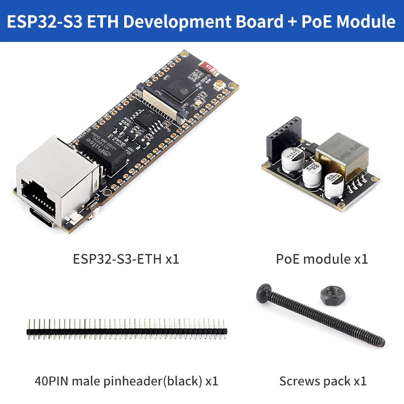 ESP32-S3 Ethernet-ontwikkelbord opties