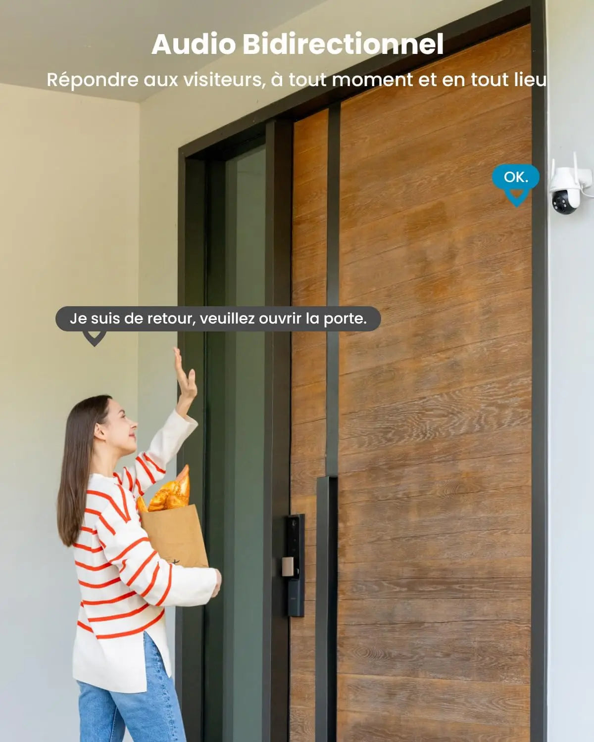 ieGeek 2K 3MP 360° PTZ HD Outdoor Solar Surveillance Camera,  Outdoor Battery  with PIR Motion Sensor, Colour Night Vision 