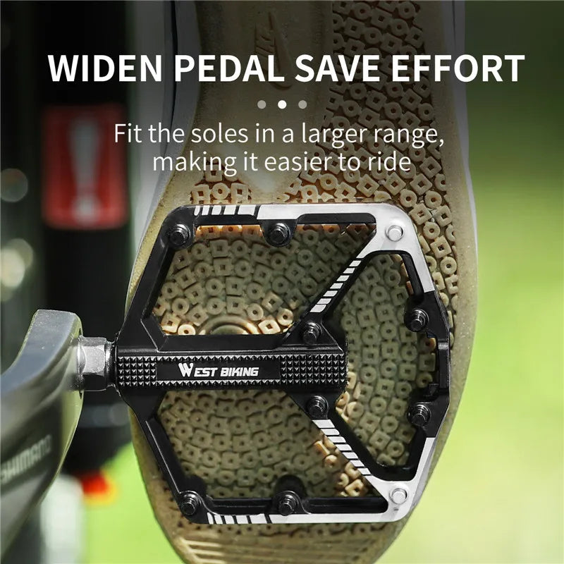 Pedales de plataforma de aluminio WEST BIKING — Par