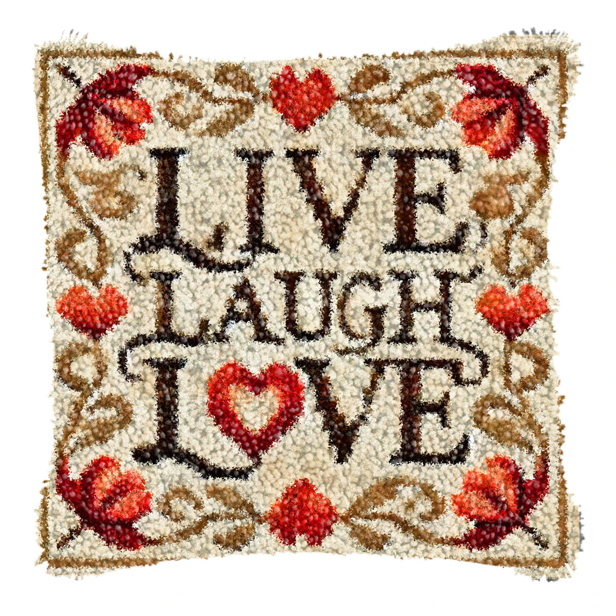 Καλούπι Κεντήματος Κουτιού 43 × 43 cm Latch Hook Cushion Craft Kit