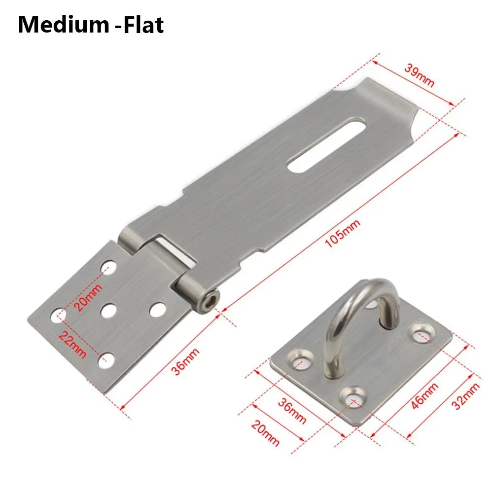 Right-Angle Padlock Hasp for Doors and Gates