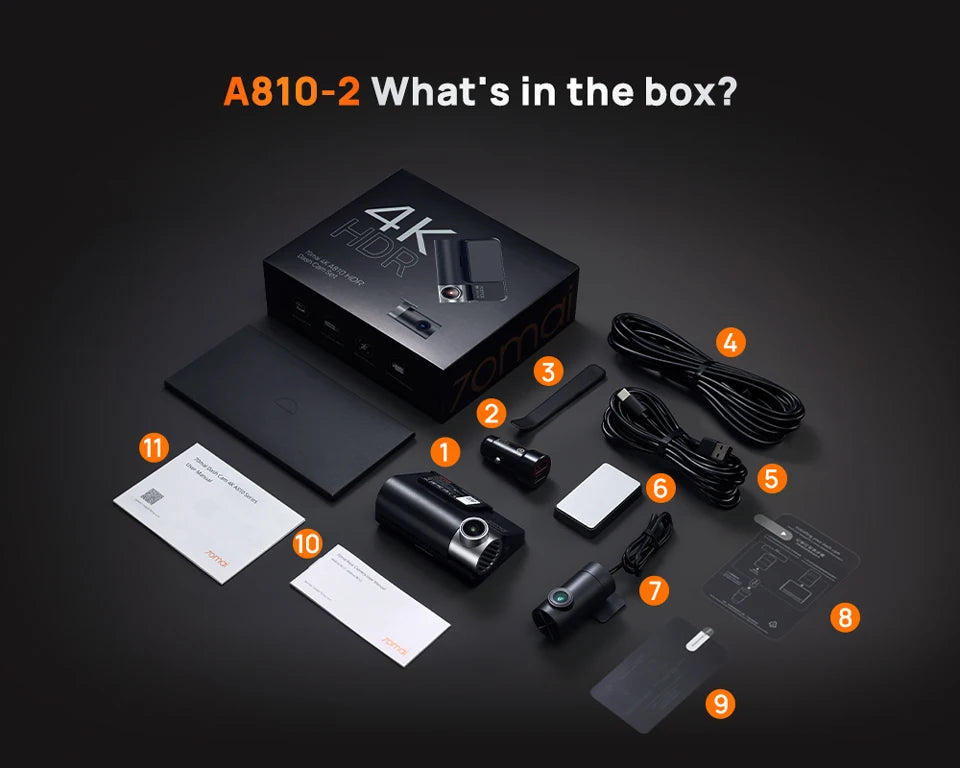4K Dash Cam with GPS, ADAS, 24H Parking Surveillance and 4G LTE Support