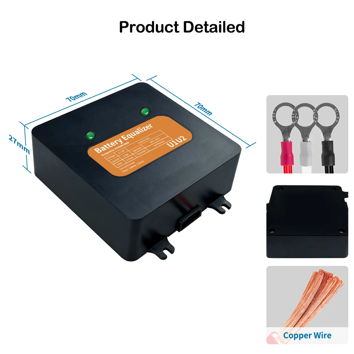 Battery Equaliser for Two Compatible 12V Blocks