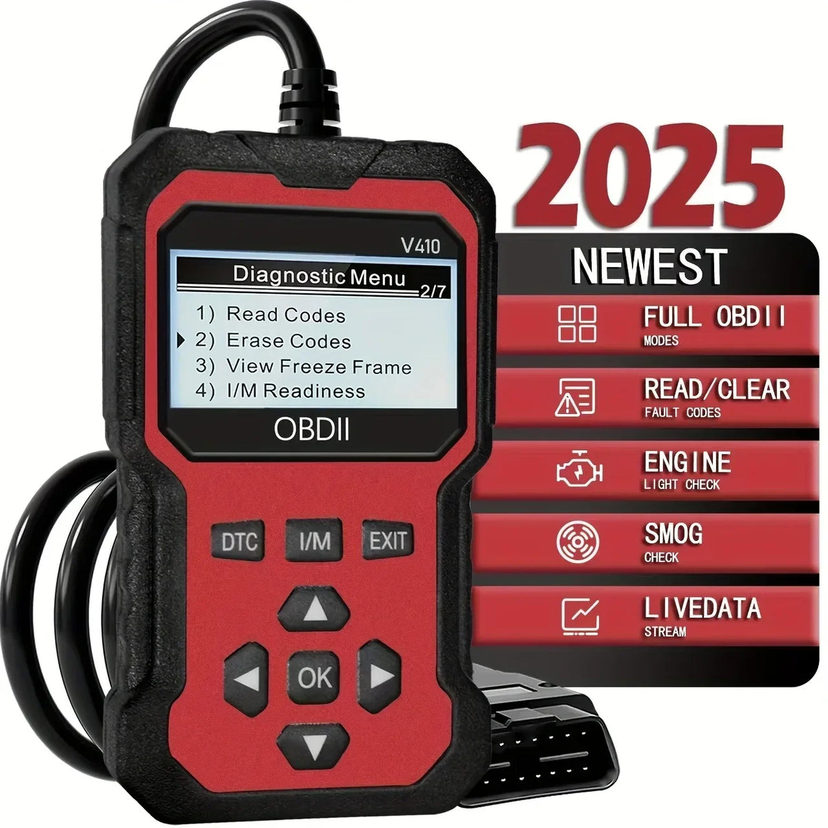 Scanner auto OBD2 unealtă de diagnosticare, recunoaștere a defecțiunilor motorului. Diagnostichează toate vehiculele cu protocol OBD din 1996 și ulterior