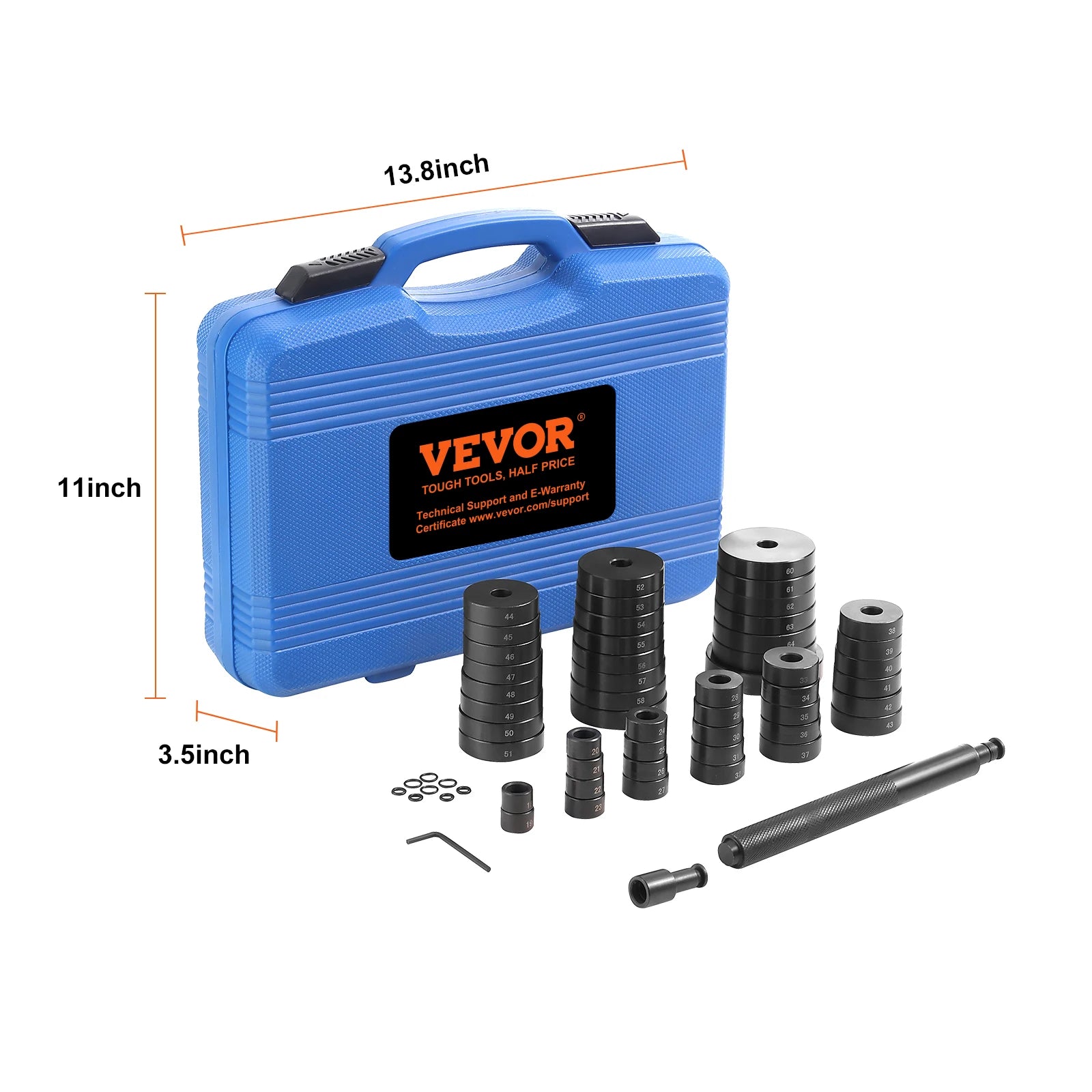 Ensemble de 52 pièces pour montage de roulements et joints, kit d'installation de bagues de 18 à 65 mm