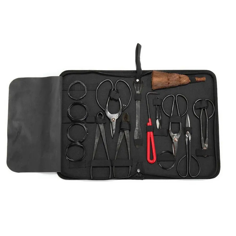 Carbon Steel Bonsai Tool Set with Nylon Case
