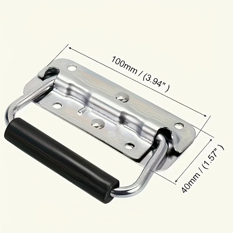 Folding Toolbox Handles, Black, Two Sets