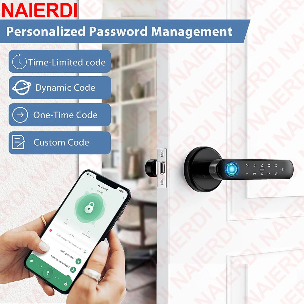 Porte-clé intelligente 5-en-1 à empreinte digitale avec contrôle via app
