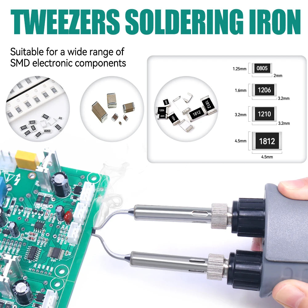 938D Heated Tweezer Soldering Station - Plug Options