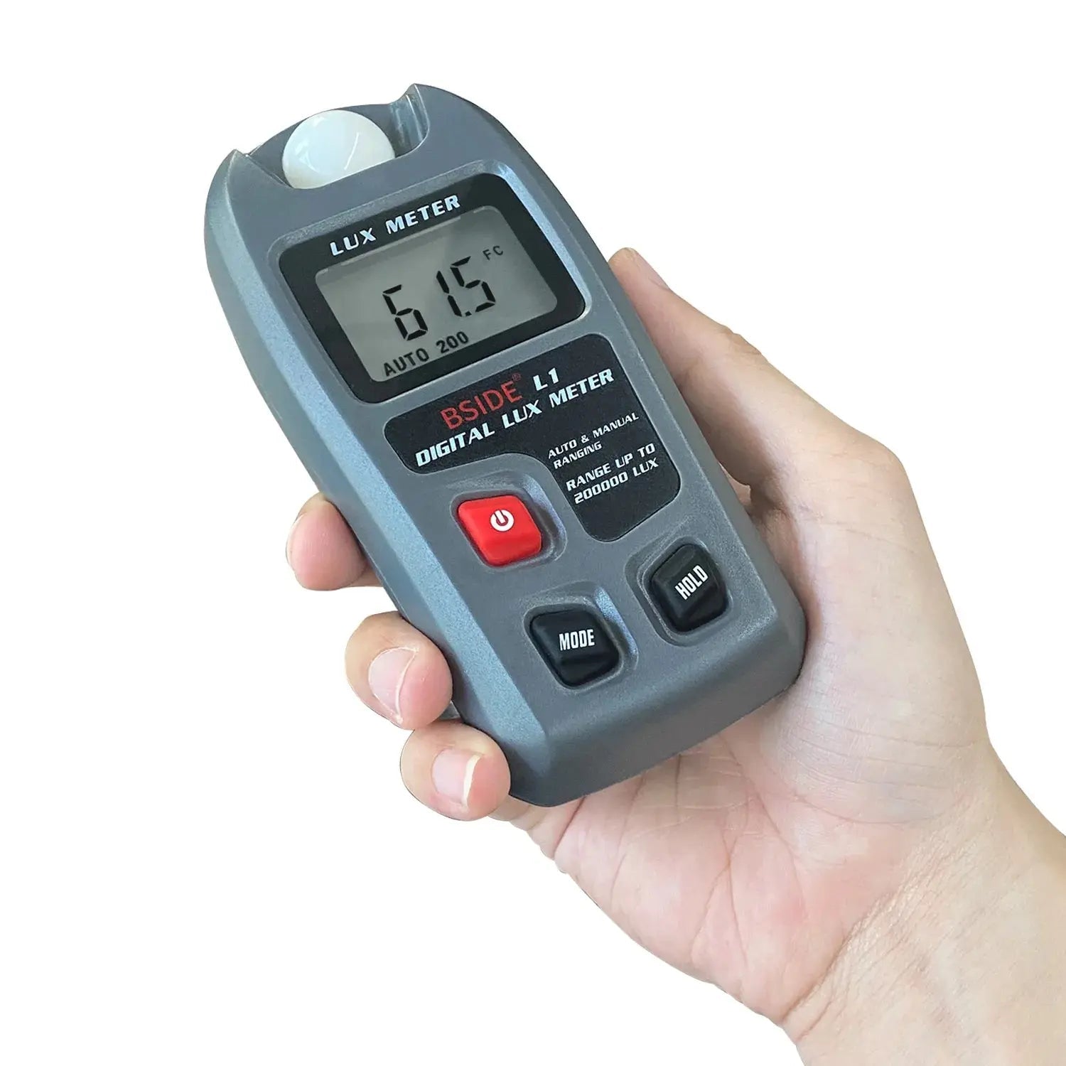BSIDE Lux Meter Digital Illuminometer 0~200,000lux LCD Pocket Light Meter Lux/FC Measure Tester Sensor Photometer Luxmeter 