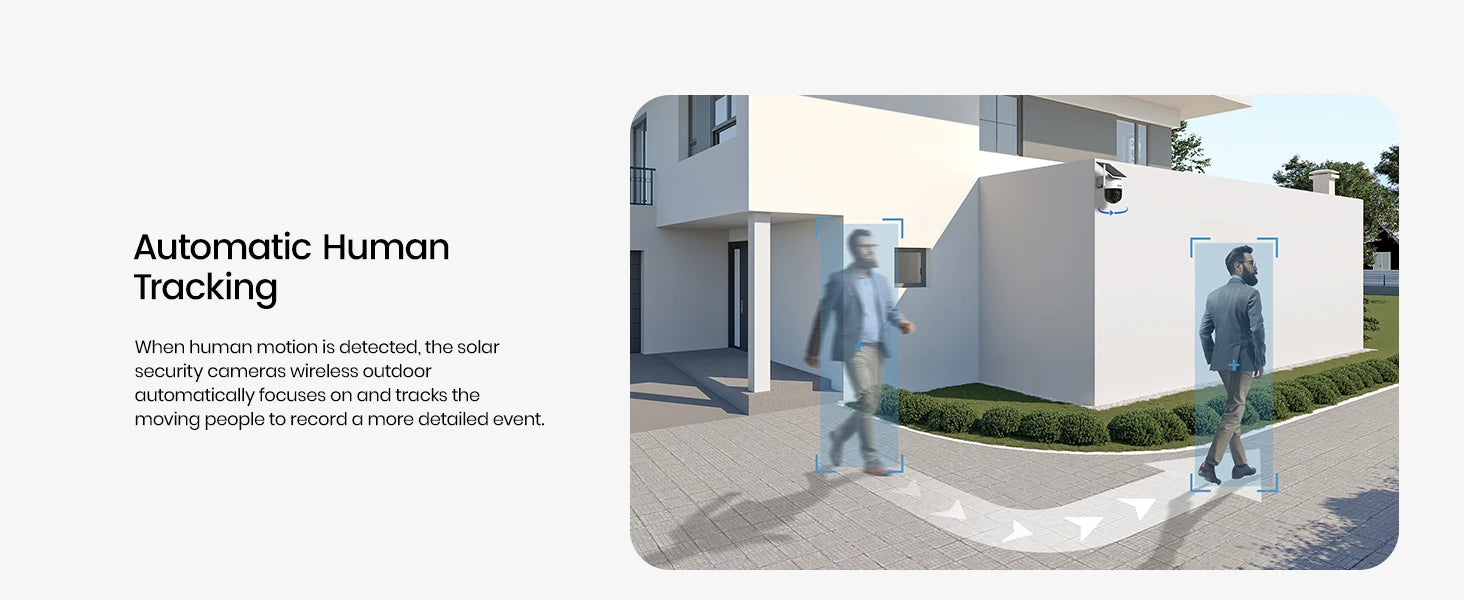 AOSU 3MP Solar Security Camera with 5000mAh Battery