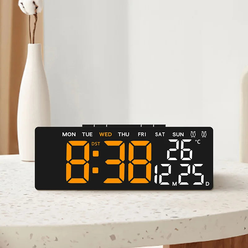 USB Digital Clock with Dual Alarms and Timer