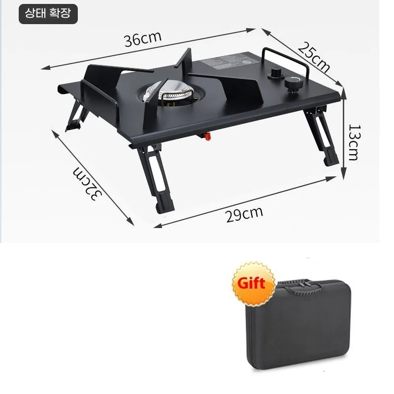 Lohascamping Folding Camping IGT table  Lightweight Backpack roll table multifunctional adjustable leg Desktop burner bbq table 