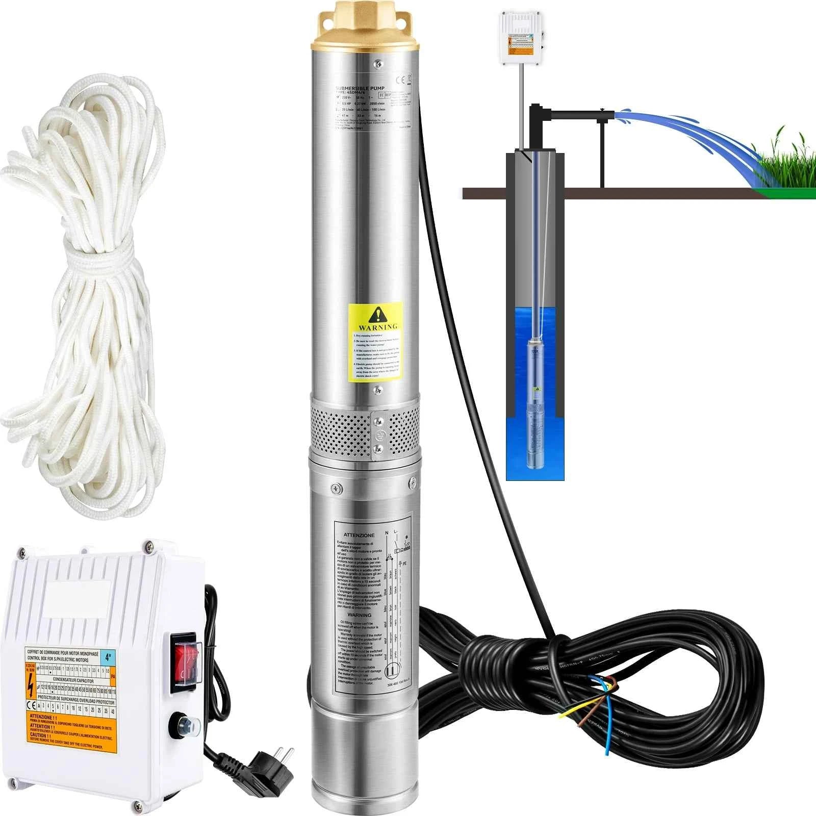 Deep Well Submersible Pump Stainless Steel High Head