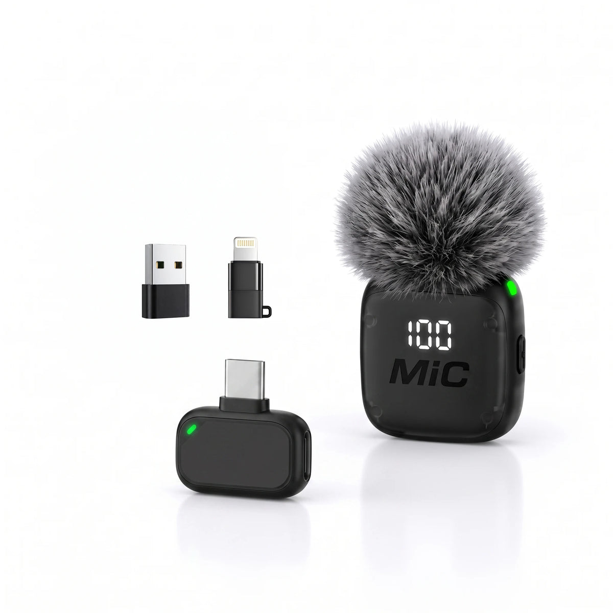 Mini bezdrôtový klopový mikrofón s klipom