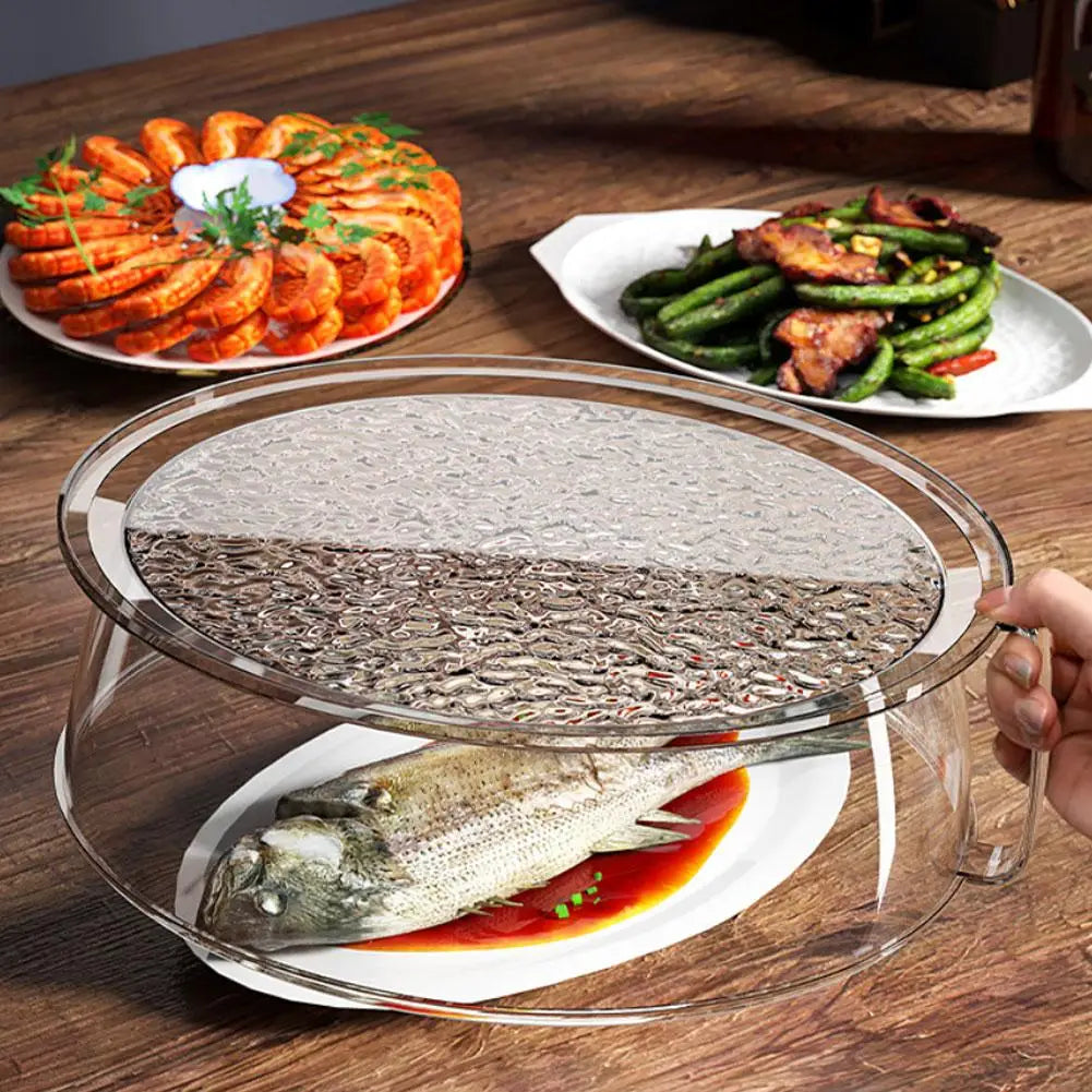 Transparente Spritzschutzabdeckung für die Mikrowelle mit Griff