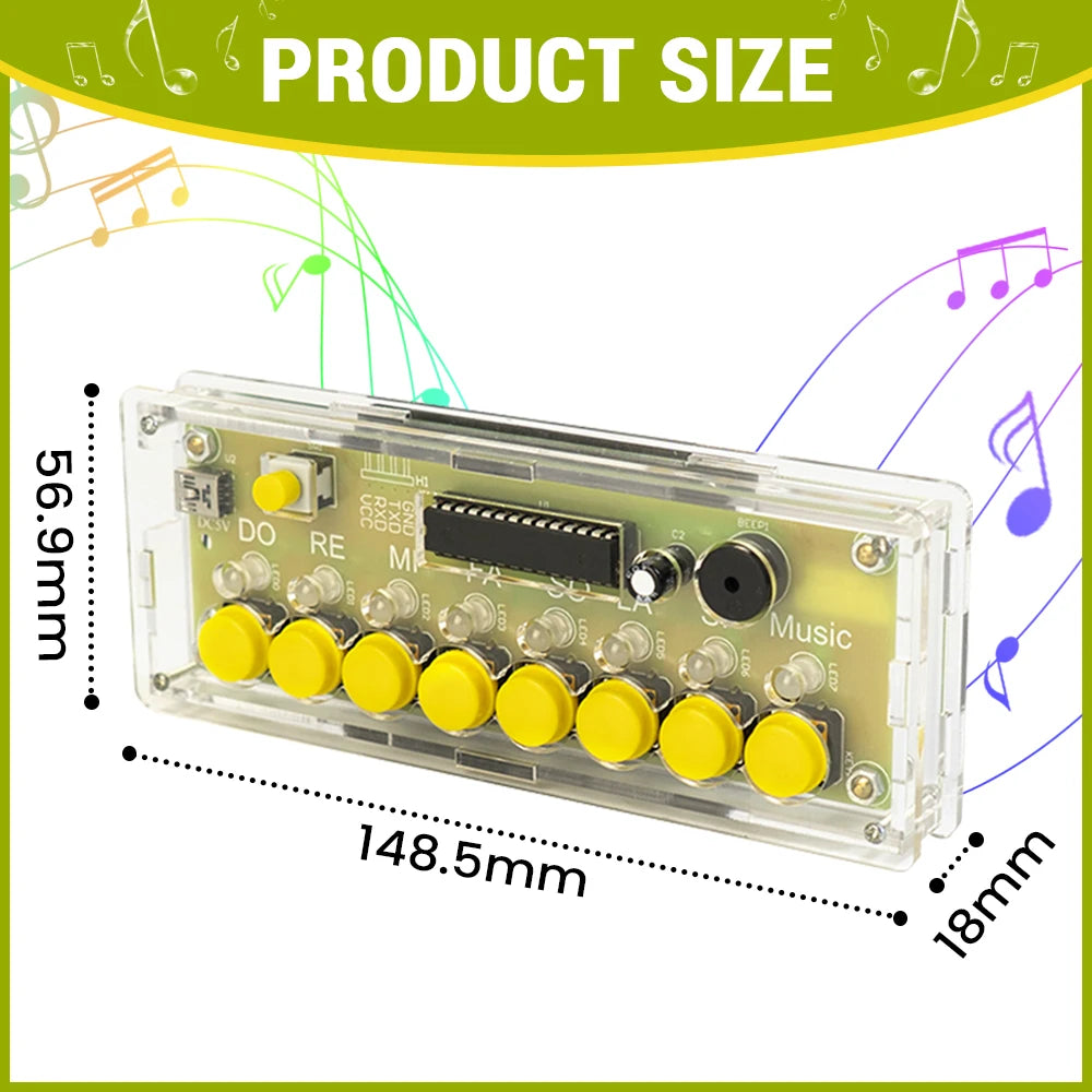 DIY Eight-Key Electronic Piano Soldering Kit