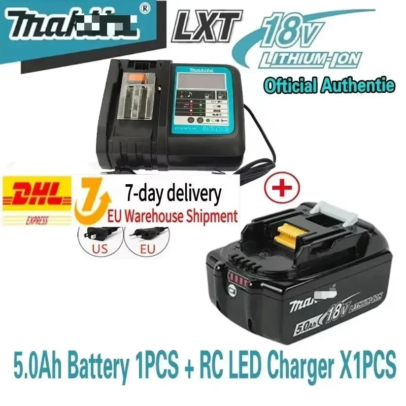 Original Makita battery, 18V 9.0Ah rechargeable battery, power tool BL1830 BL1840、BL1850、BL1860B、 Makita 18V lithium battery 
