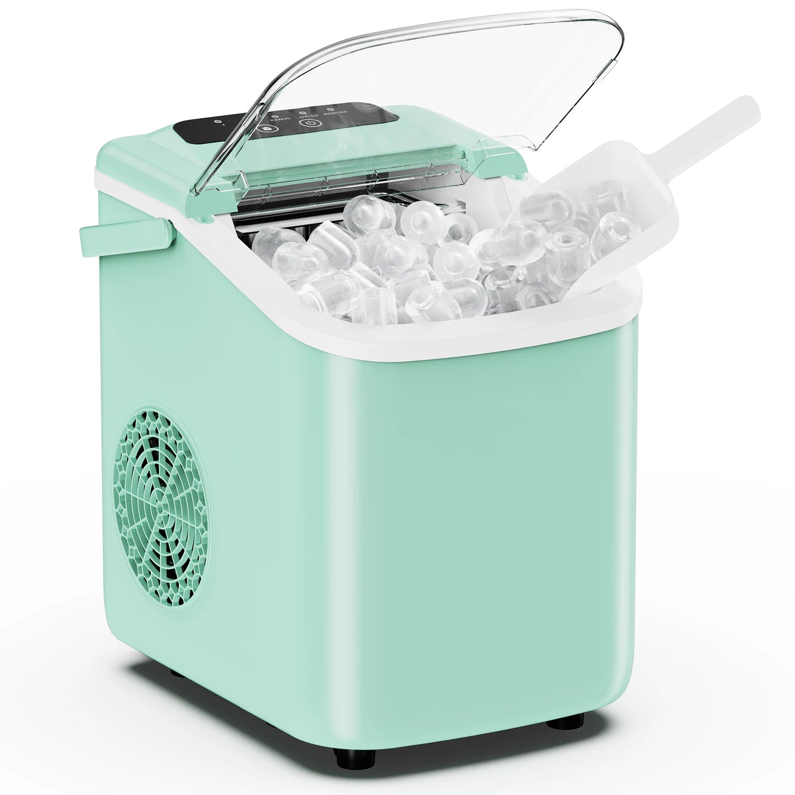 Portable Countertop Ice Maker – 9 Cubes in 6 Minutes, 26lb Daily