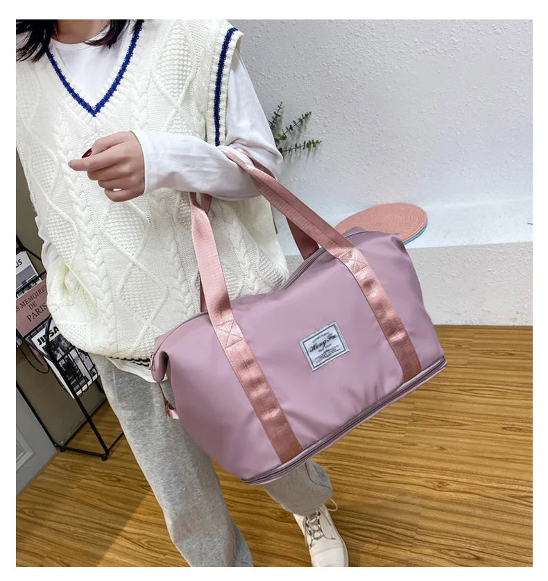 UNIXINU Carry On Travel Duffle Bag Nylon Waterproof Sports Gym Tote Bags for Women Large Capacity Storage Luggage Handbag 