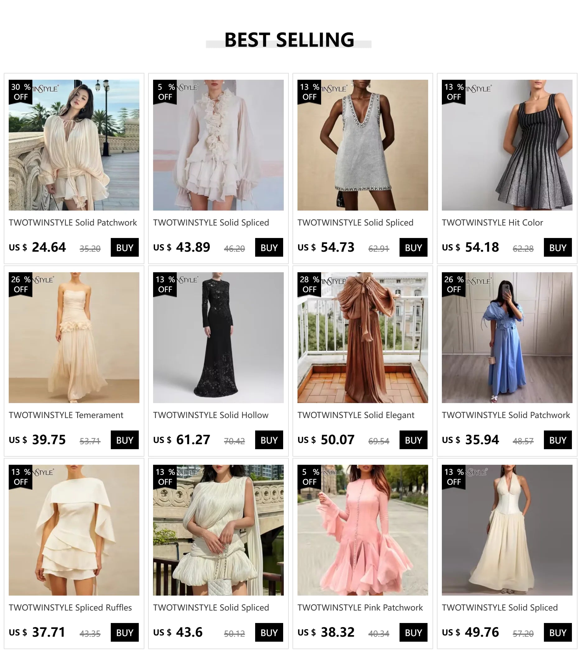 TWOTWINSTYLE Solid Patchwork Lace Up Blouse Mini Dresses For Women V Neck Long Sleeve Sweet Style Dress Female Clothing Fashion 