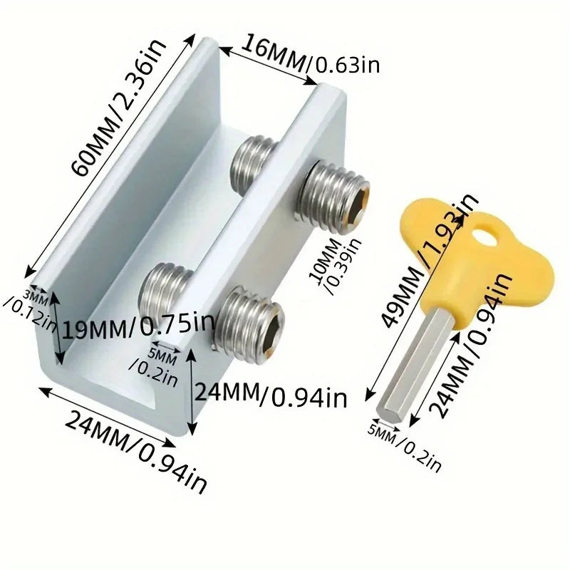 Sliding Window and Door Stopper Lock - Pack Options