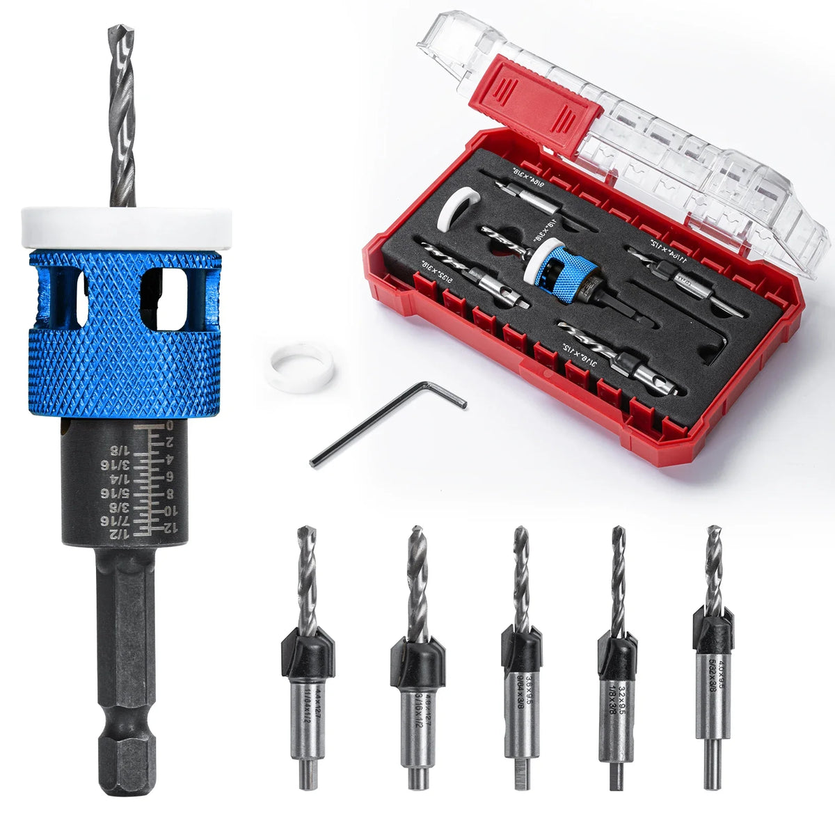 Adjustable Depth-Stop Countersink Sets
