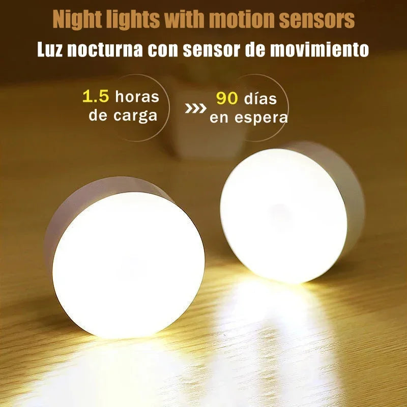 Uppladdningsbar LED-pucklampa med rörelsesensor