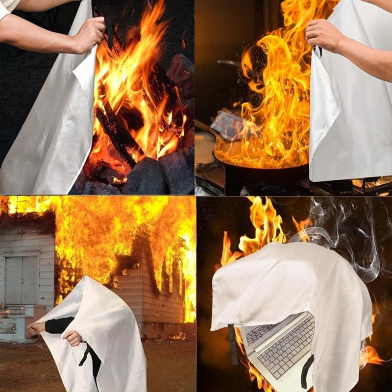 Emergency Fire Blanket 1m x 1m for Home and Kitchen Safety