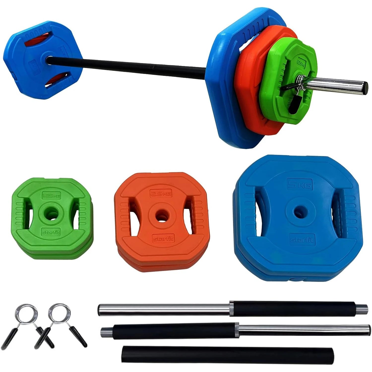 Adjustable Barbell Weight Set 40lb/20kg for Home Strength Training