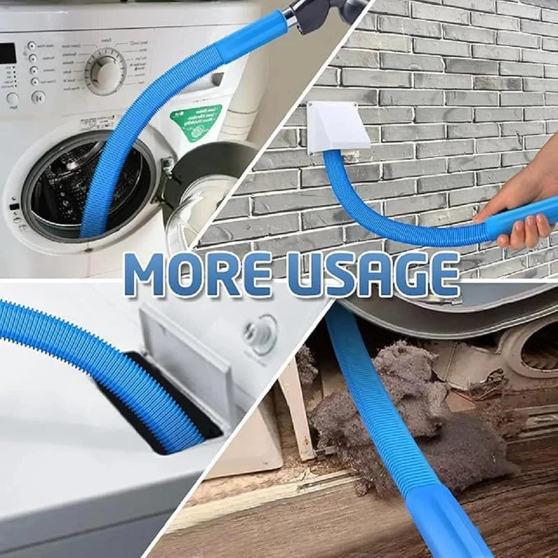 Kit flexible de limpieza de conductos de secadora con aspiradora