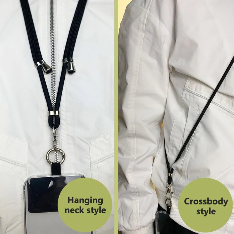 1pcs Crossbody Lanyard Necklace Strap Universal Mobile Phone Adjustment Long Hanging Rope With Clip Anti-Lost Lanyard 