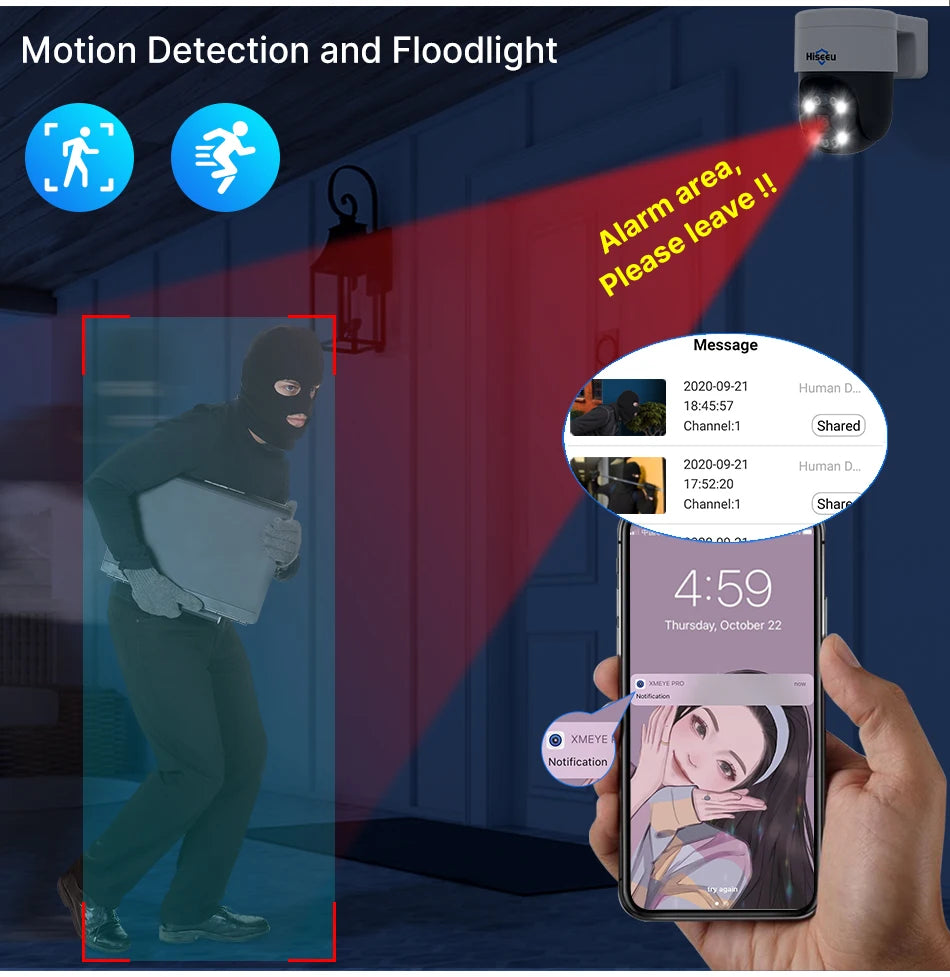 8MP PoE PTZ IP Camera with Color Night Vision