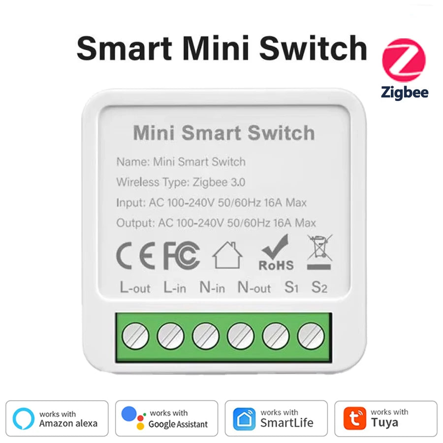 Inteligentny włącznik przekaźnikowy Tuya Smart Wi-Fi lub Zigbee, 16 A lub 20 A