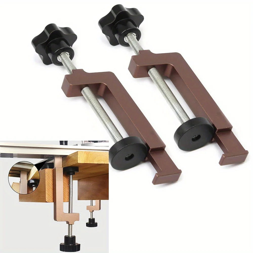 Aluminium Guide-Rail Fixing Clips, Pair