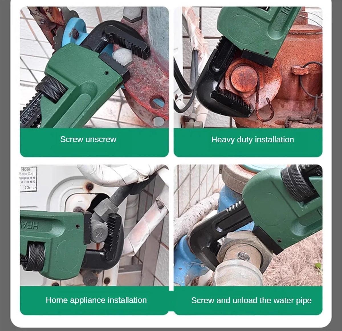 Carbon-Steel Pipe Wrench - Size Options