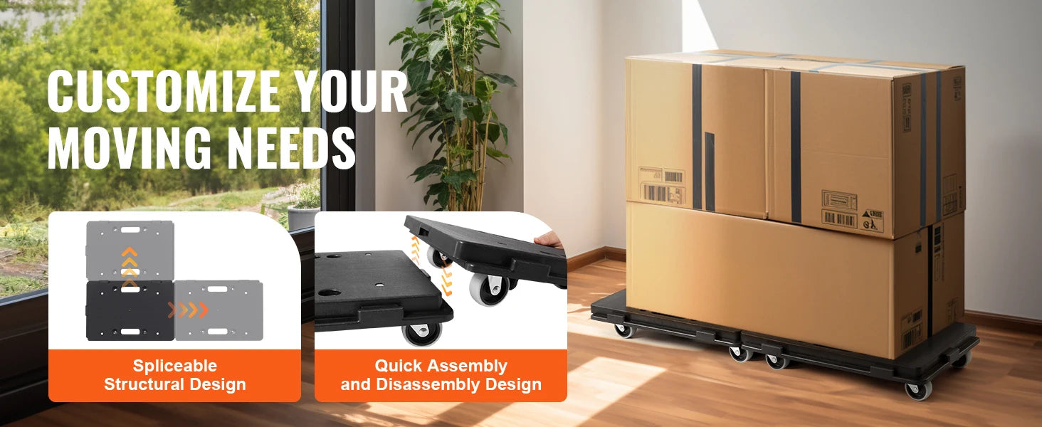 2 Pack Furniture Dolly Movers 500 lbs Each with Wheels