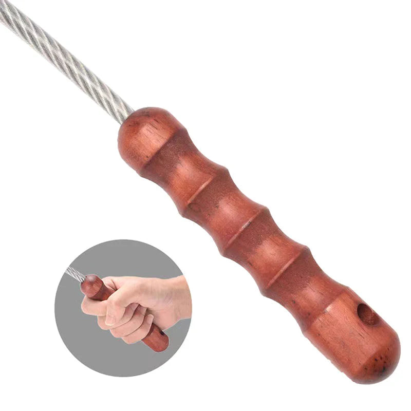 Wood Handle Emergency Whip with Glass Breaker